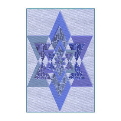Tapis bleu tissé à la machine