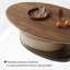 Table basse ovale en bois massif de style luxueux-1295675113