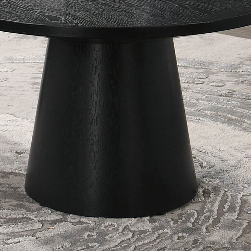 Modern Contemporary Style Round Coffee Table, Black
