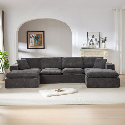 Canapé moderne en nuage de chenille, librement combinable, confortable pour s'asseoir, convient aux meubles de salon modernes dans les maisons, les appartements et les bureaux