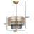 Aurelia 1-Light Two-Tier Geometric Mesh Pendant-299547859