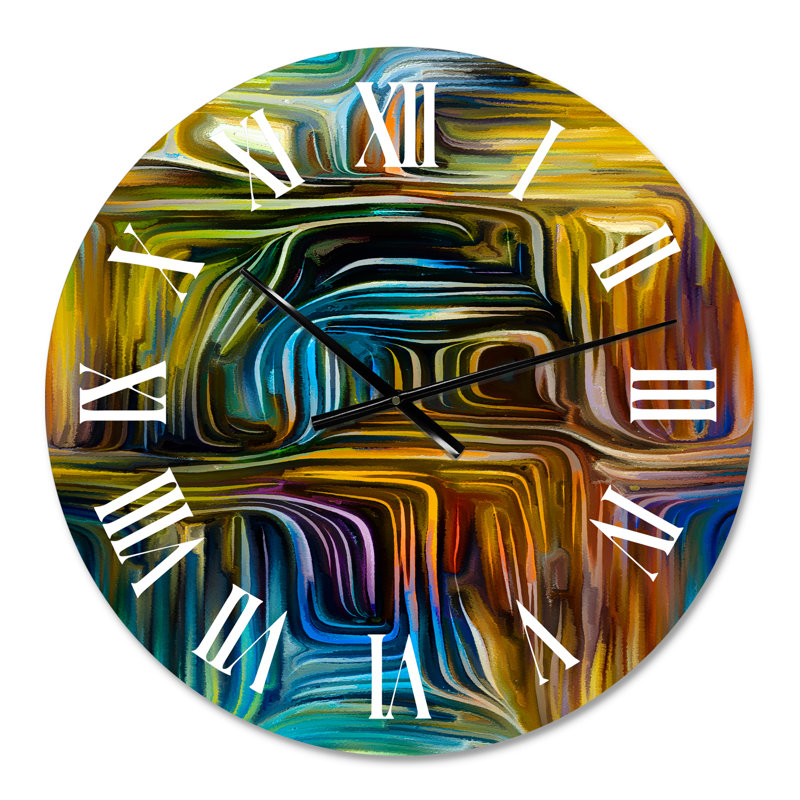 Color Fusion IV - Horloge murale moderne, Moyenne