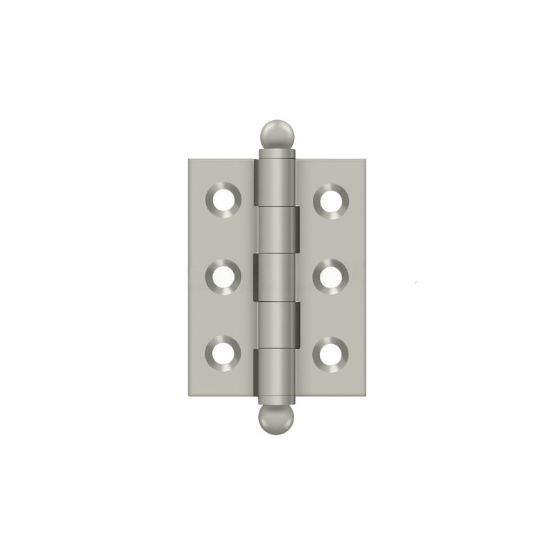 10'' x 10'' Solid Brass Traditional Hinge, Brushed Nickel, 2.5" H x 2" W