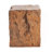 Outdoor And Indoor Stump Shape Mgo Side Table, Brown Finish