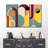 Retro Geometric Abstract X Multi Piece Canvas Print-93059181