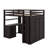 Full Loft Bed With Drawers,Desk And Wardrobe-16928020