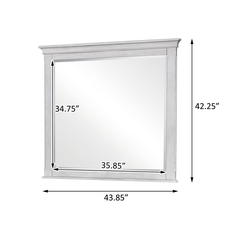 Miroir rectangulaire pour commode en bois