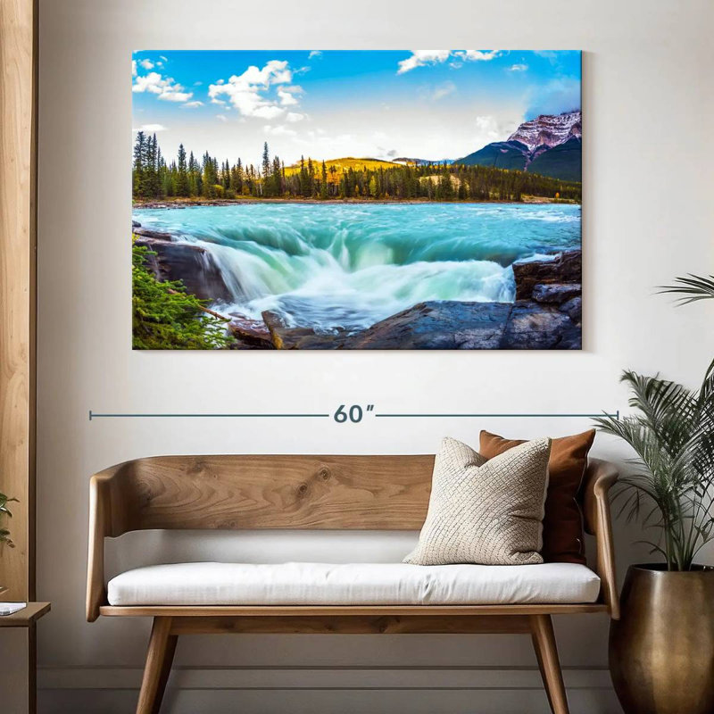 Cascade Alvord Athabasca dans le parc Jasper, H 34 po x l 51 po
