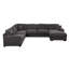 Canapé modulaire en tissu chenille gris Celine-737566708