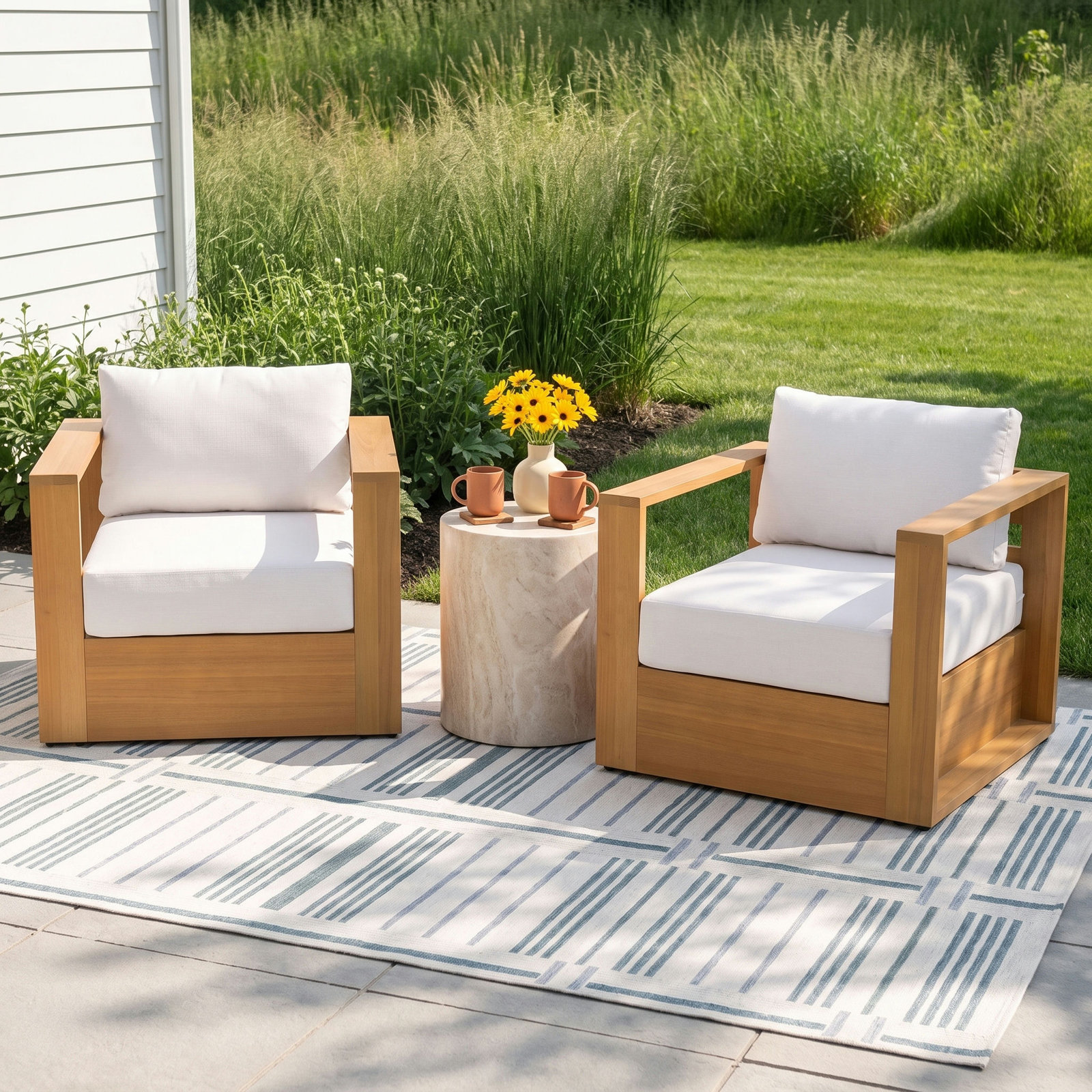 Emmett Eucalyptus Patio Lounge Chair