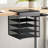 Onyx Mesh Solid Top Horizontal Hanging Paper Tray