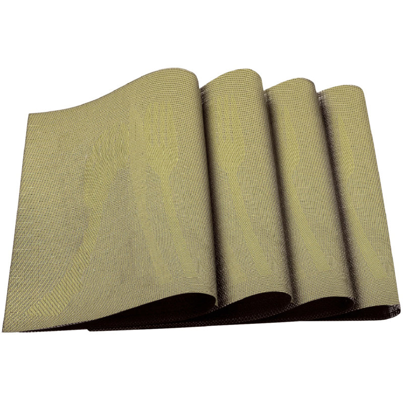 Ensemble de napperons 4 pièces Allandra, Vert
