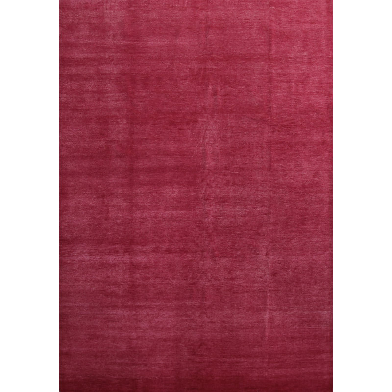 Modern Solid Gabbeh Persian Area Rug 9x12