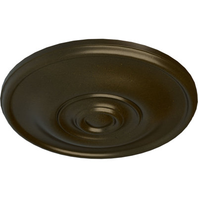 Médaillon de plafond Endurathane Jefferson, P 11 3/4 po x P 3/8 po (pour auvents jusqu'à 2 7/8 po), finition or vert peint à la main