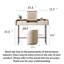 Coiffeuse italienne minimaliste en bois massif avec plateau rabattable et revêtement en cuir de selle pour chambre à coucher