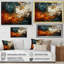 Orange And Gold Ripple Waves Melody II - Abstract Wall Art-964598079-964598078
