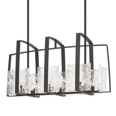 Luminaire suspendu linéaire à 8 lumières pour îlot de cuisine Arc