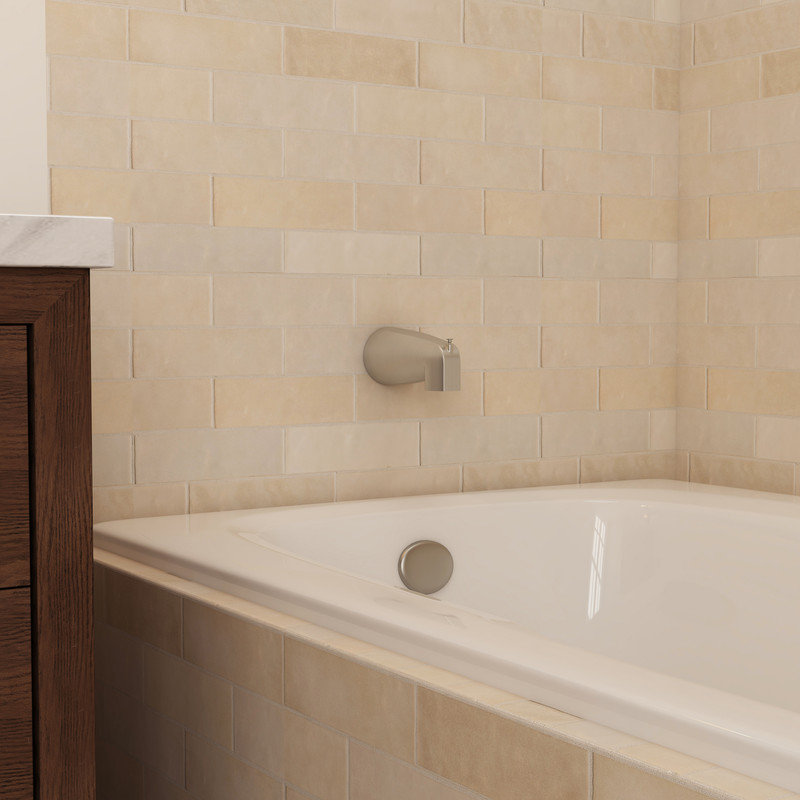 Bec de remplacement pour baignoire en acier inoxydable, Nickel brossé