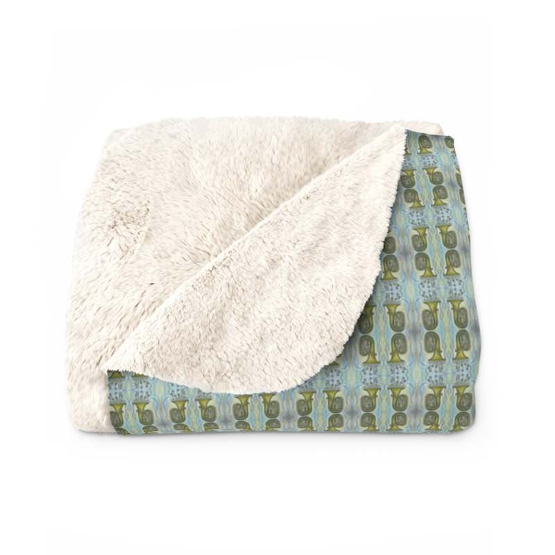 Jeté en molleton Sherpa - Motif Tuba