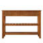Buffet en bois massif avec 2 tiroirs de rangement et tablettes à niveaux, console de style Mid-Century pour le salon, la cuisine, la salle à manger, le vestibule, le couloir, le vestibule brun et le vestibule