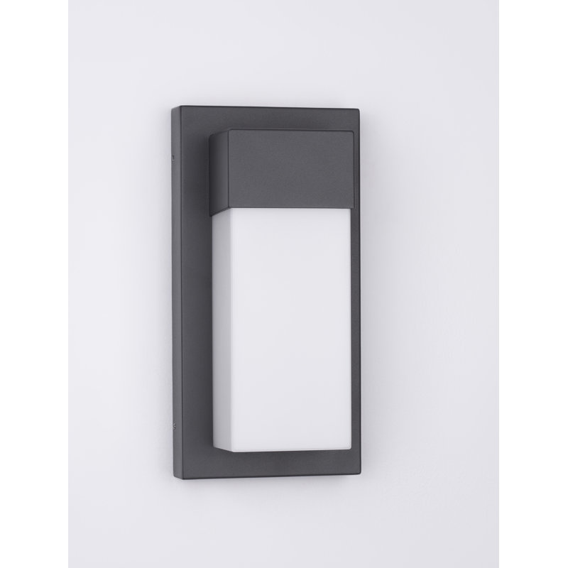 Black Integrated LED Outdoor Armed Sconce