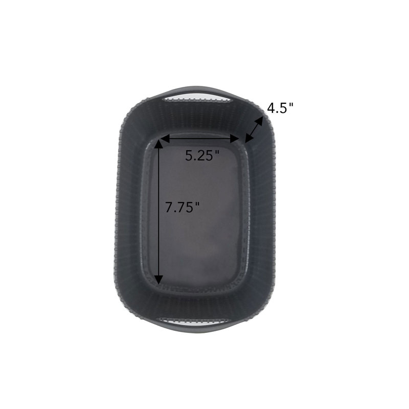 Bac en plastique, H 5,25 po x l 9,5 po x P 6,5 po