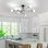 Modern 72 CM 6-Light Sputnik Semi Flush Ceiling Light