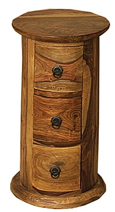 Solid Wood Pedestal End Table