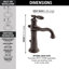 Robinet de salle de bain victorien à un trou avec drain-3843459