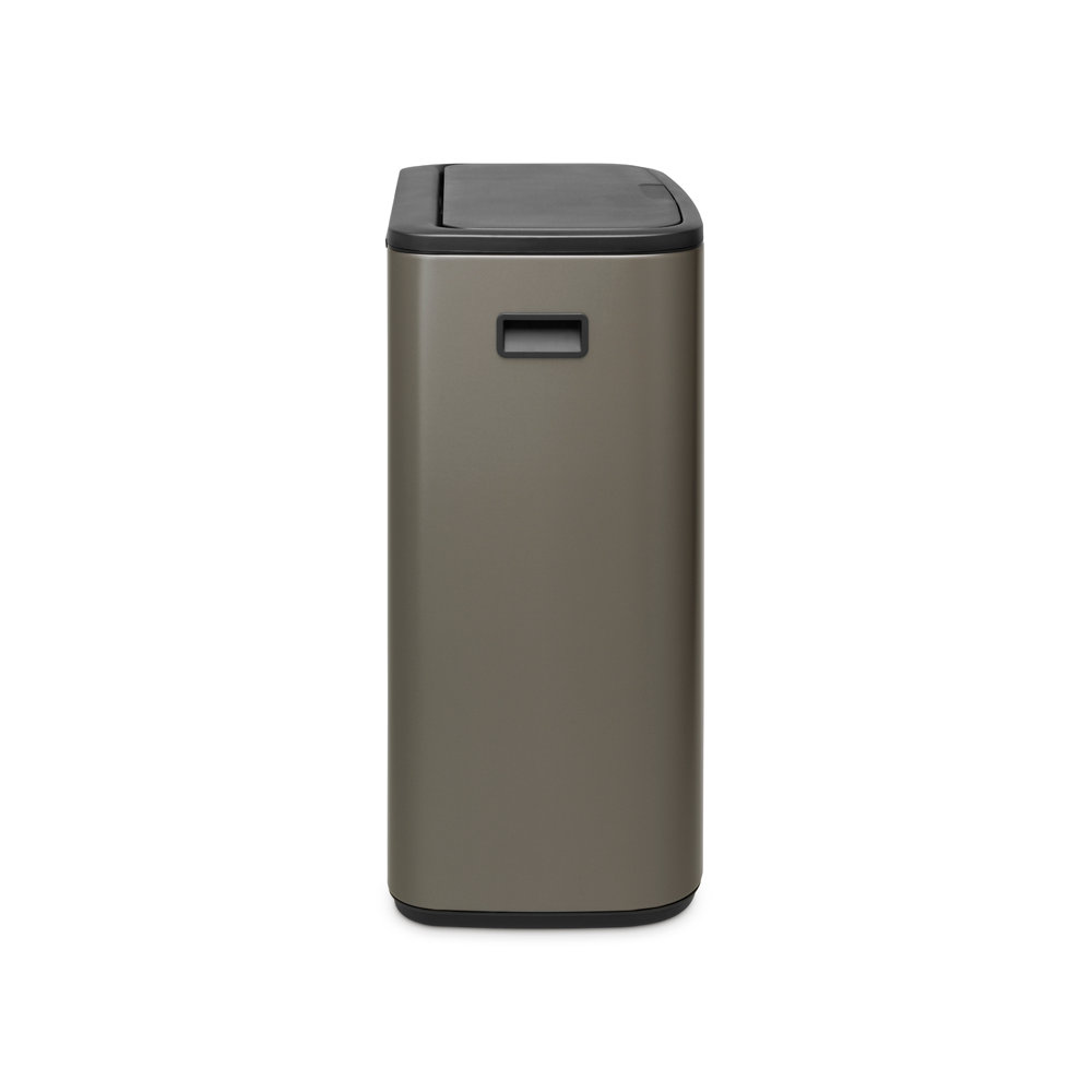 Brabantia Bo 16gal Touch Top Trash Can, Platinum