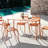 Red Long Outdoor Dining Table, American Design, Metal + Waterproof Fabric, 56.7 In Depth, 27.88 Width, 30.27 Height, 42.34 Lb, Water - Frame, Ideal For Courtyard Relaxation Claret And Suited Indoor-1353455188