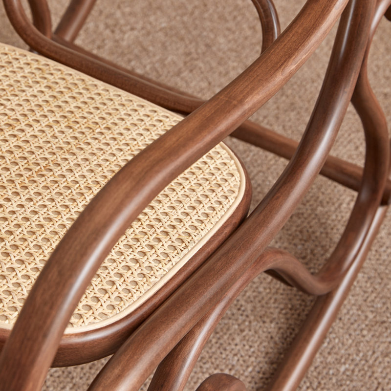 Chaise berçante Casual, Brun foncé