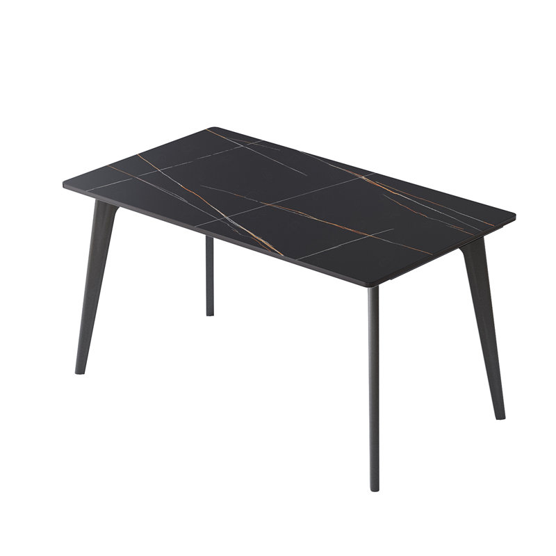 Table de salle à manger Modern, Noir, noir, noir, noir, H 29,53 po x L 55,12 po x l 31,5 po