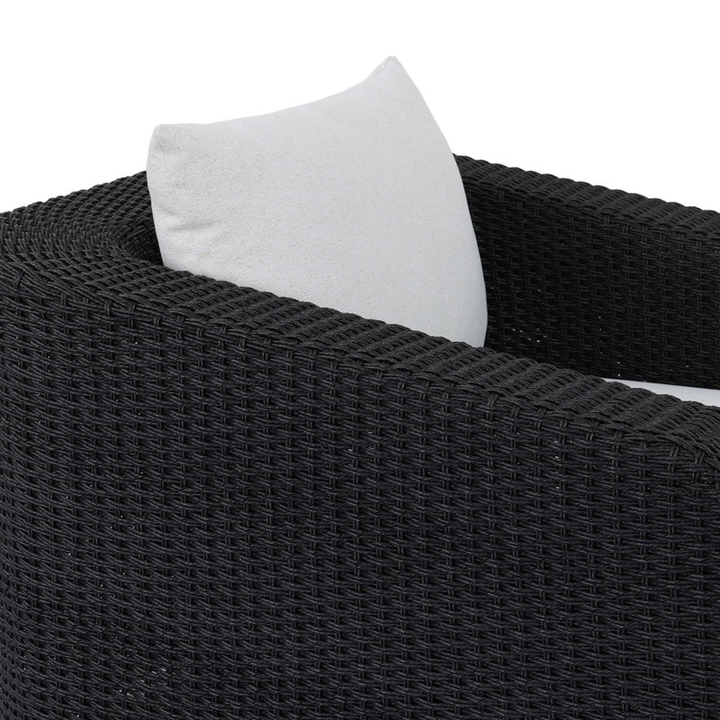 Westby Outdoor Chair-Faux Black Hyacinth, Faux Black Hyacinth, Alessi Linen