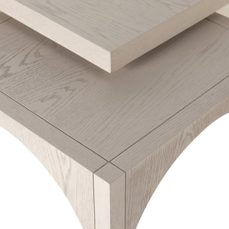 Amara Nesting Coffee Table, Off White Oak Solid