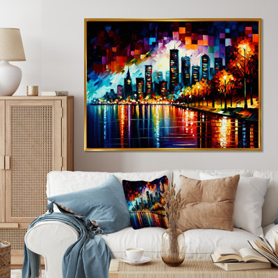 «Colorful City In Vancouver II», art mural sur toile Cityscapes
