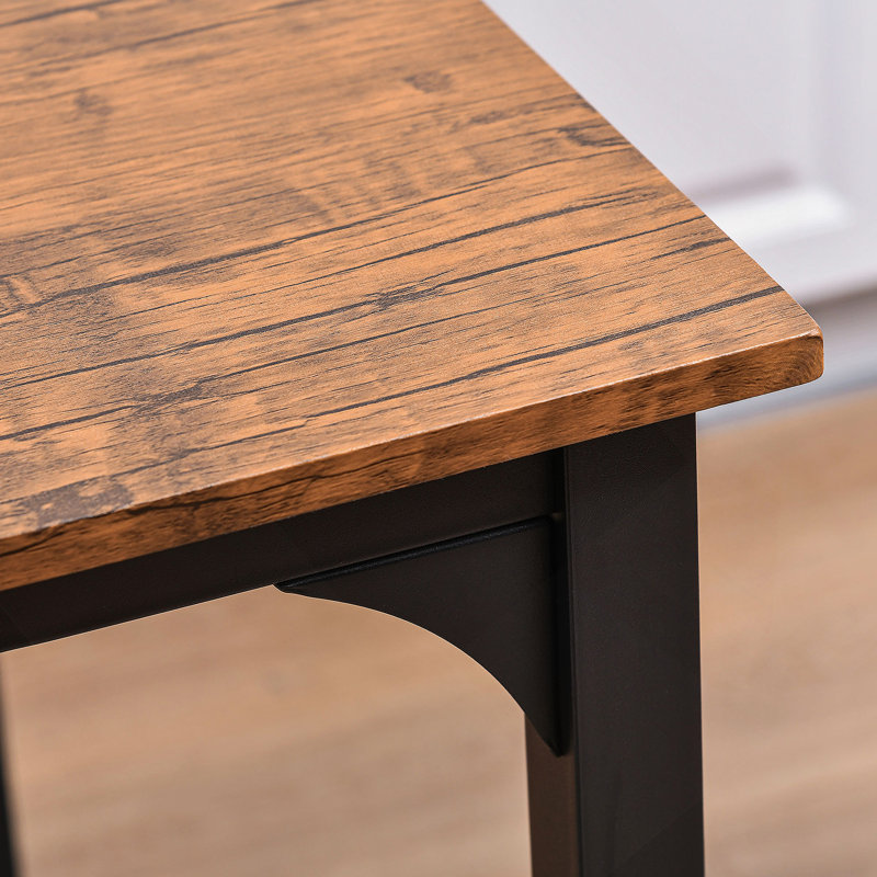 Ensemble de table de salle à manger 5 pièces, avec table fixe