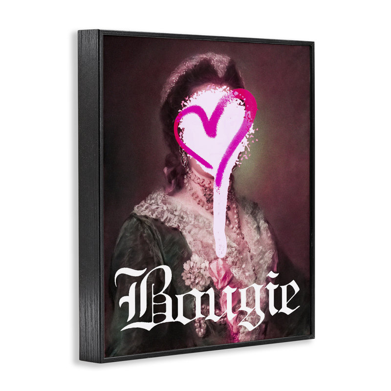 Estampe numérique Bougie, portrait par Lil 'Rue, H 14 po x l 11 po, Giclée encadrée noir minuit