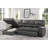 Webster 114" Modern & Contemporary Sectional with Pull-out Bed - Microfiber Sectional, Integrated Pull-Out Sleeper Bed, Chaise with Hidden Storage-1233112405