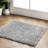 Okan Solid Shag Power Loom Performance Gray Rug-1235591826