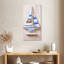 Bateau en bois bleu-375547459