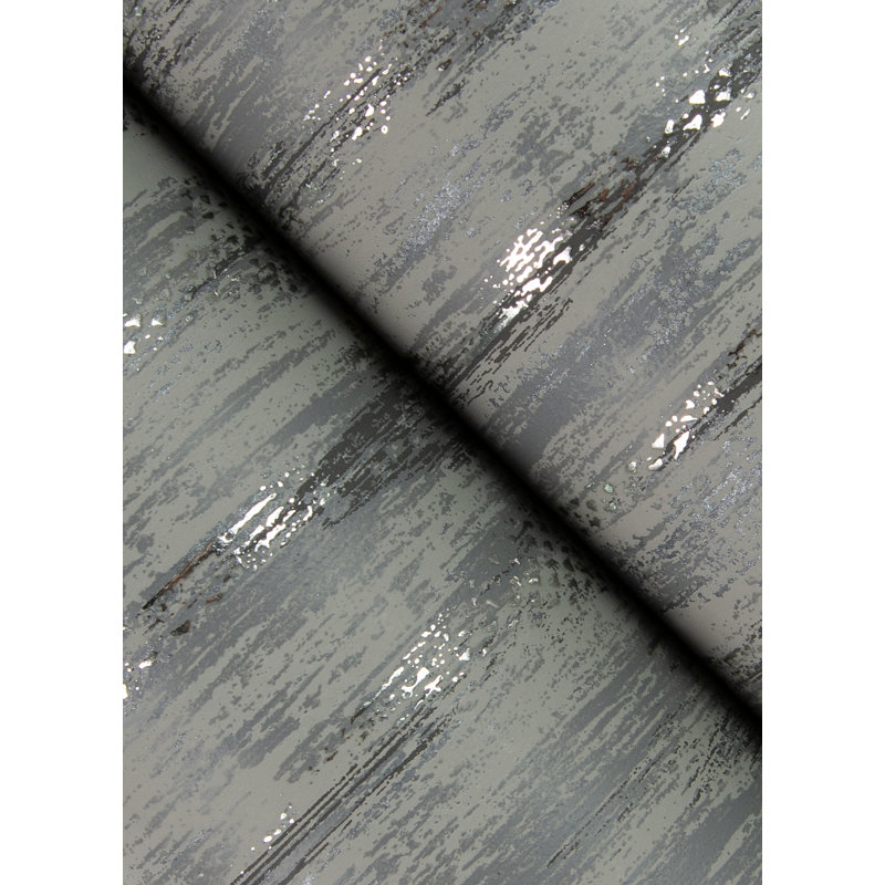 Kintana Metallic Wallpaper Roll, Pewter