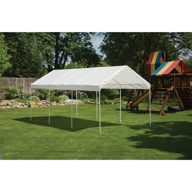 White 10 x 20 ft Steel Frame Outdoor Canopy Tent