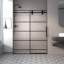 Porte de douche coulissante simple sans cadre de 56 à 60 po x H 76 po avec verre trempé transparent de 8 mm