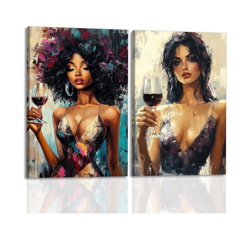 2 Piece Wrapped Canvas Wall Art