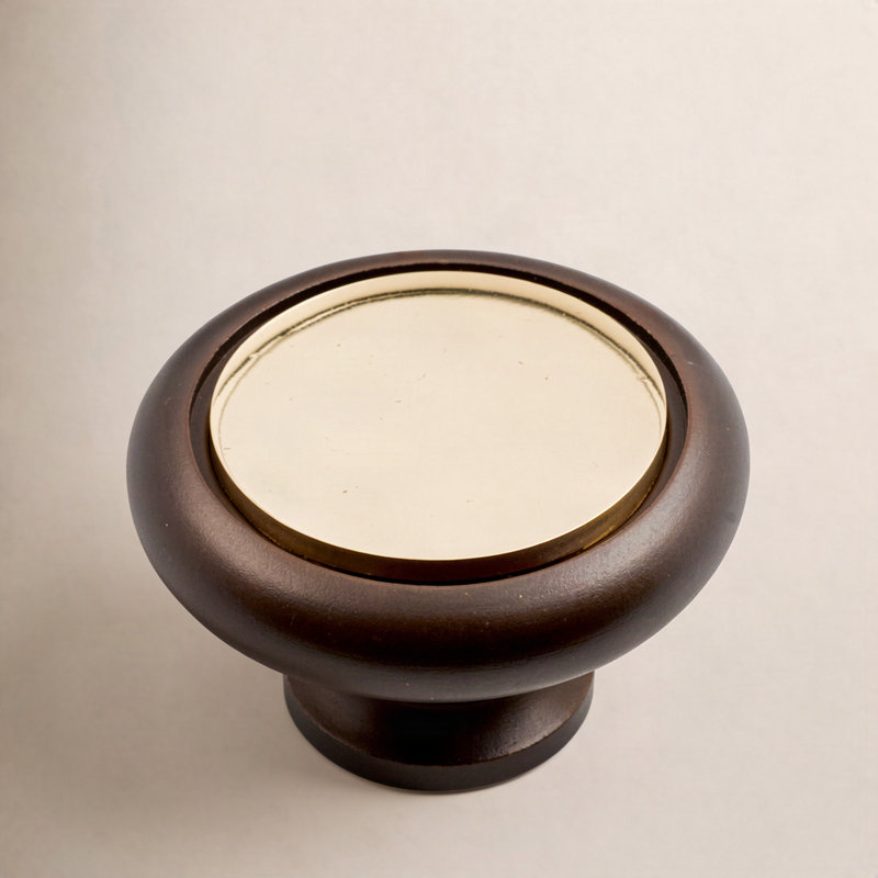 CK Series 1 1/4" Diameter Mushroom Knob, Oil Rubbed / Brass