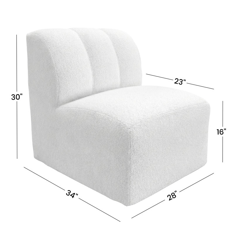 Chaise de patio intérieure / extérieure Praia Sunbrella® Bouclé