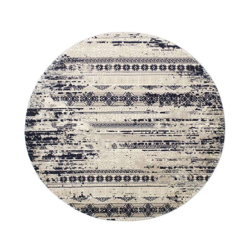 Matias Striped Indoor Rug, Round 4'5"