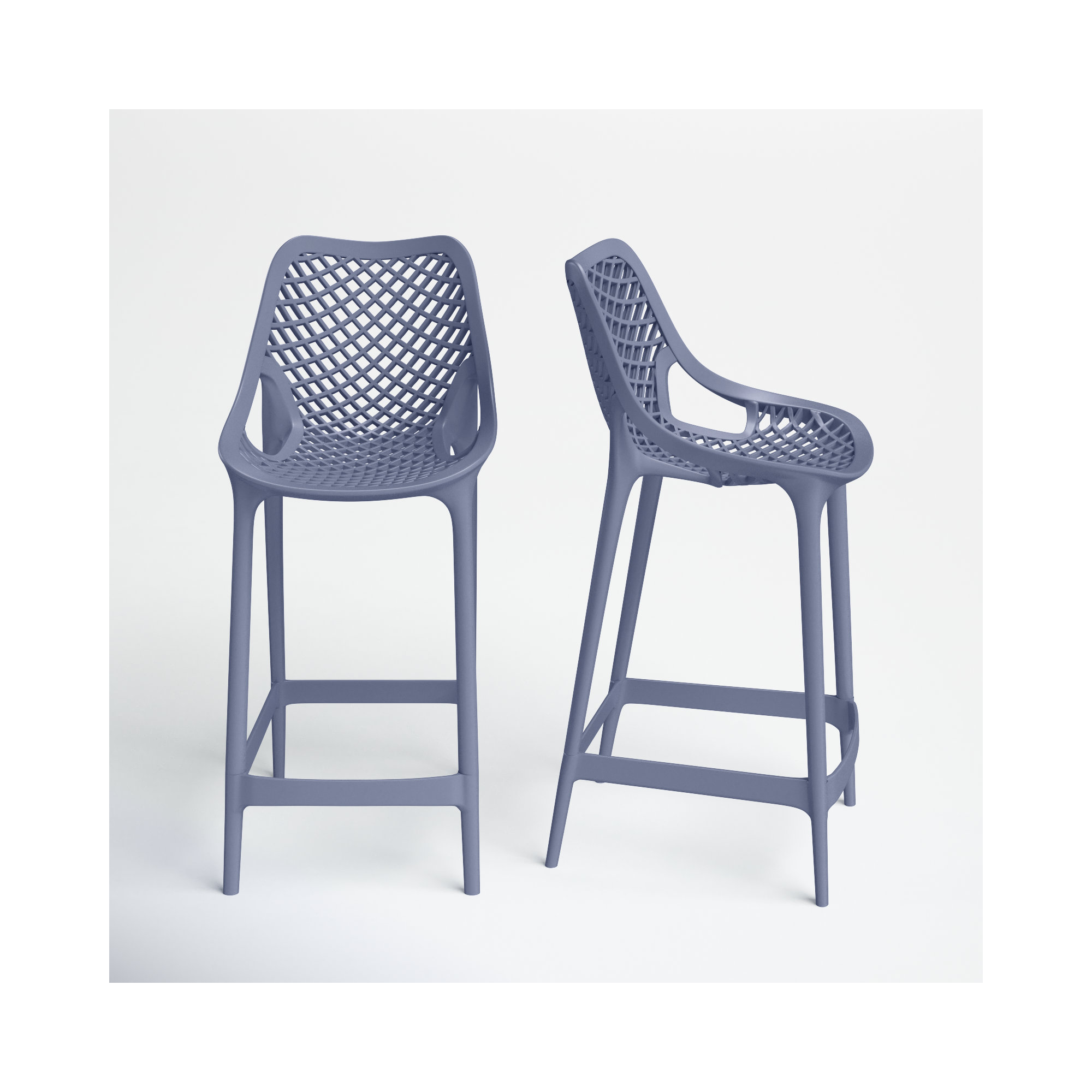 Farrah Patio Bar Stool, 25.6", Dark Gray