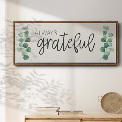 Always Grateful- Framed Canvas